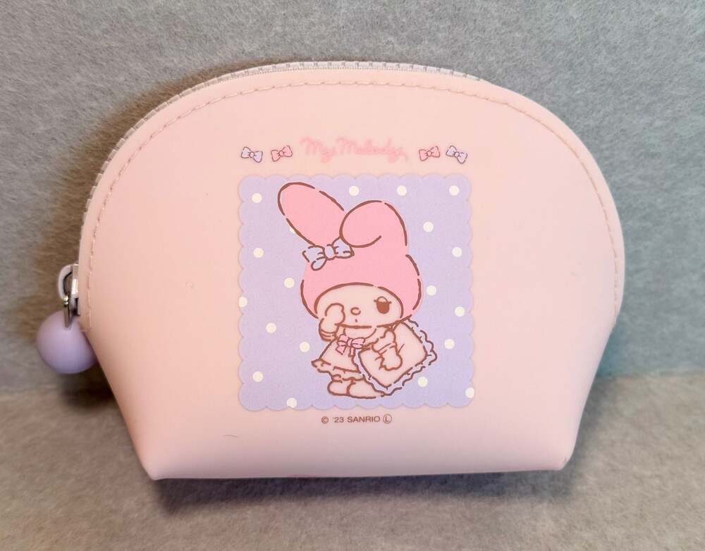 Sanrio My Melody P+G Design Pink Silicone Oval Cosmetic Pouch 2023